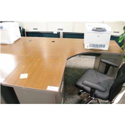 HERMAN MILLER DOUBLE PEDESTAL CORNER DESK