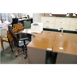 HERMAN MILLER DOUBLE PEDESTAL CORNER DESK