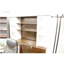 MAHOGANY WITH GLASS DOOR WALL UNIT