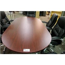 MAHOGANY 8' BOARDROOM TABLE