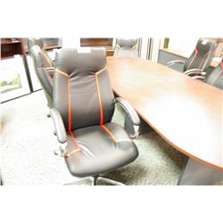 BLACK LEATHER HIBACK EXECUTIVE CHAIR (S1)