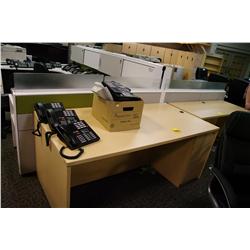 MAPLE DESK AND CREDENZA SET