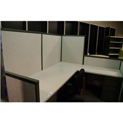 12 STEELCASE L-SHAPED WORKSTATIONS