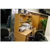 Image 1 : DESK -  HUTCH AND MISC. CONTENTS