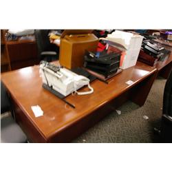 MAHOGANY U-SHAPED EXECUTIVE DESK