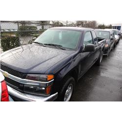 2007 BLUE CHEVROLET COLORADO LT PICK UP