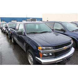 2007 BLUE CHEVROLET COLORADO PICKUP