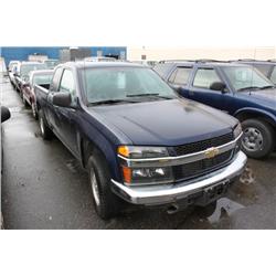 2007 BLUE CHEVROLET COLORADO PICKUP