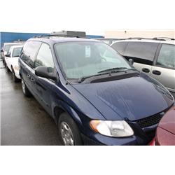 2003 BLUE DODGE CARAVAN SE PASSENGER VAN