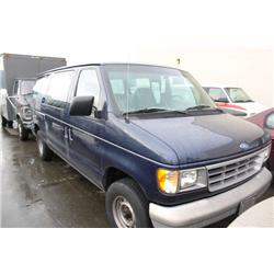 1995 BLUE FORD E150 CARGO VAN