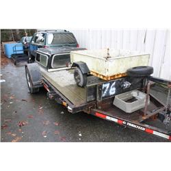 1997 BLACK TRAILTECH 16' SINGLE AXLE FLAT DECK