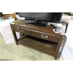BROWN WOOD SOFA TABLE