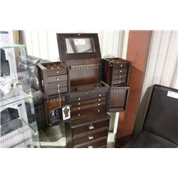 STAND UP WOODEN JEWELRY ARMOIRE