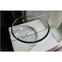 CLEAR GLASS ABOVE COUNTER BOWL SINK