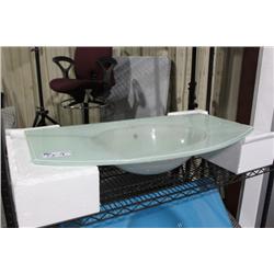 FROSTED GLASS SINK COUNTER TOP