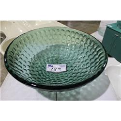 BLUE GLASS ARTISTIC ABOVE COUNTER BOWL SINK