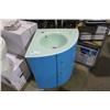 Image 1 : BLUE CORNER FROSTED GLASS BATHROOM VANITY SET