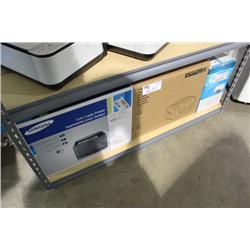 SHELF OF ASSORTED COMPUTER PRINTERS