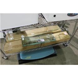 LOT OF GLASS SHELVES & COUNTER TOPS