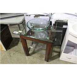 CHERRY & GLASS MODERN BATHROOM VANITY