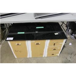 WHITE & BLACK TOP BATHROOM VANITY