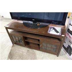 BROWN WOOD 2 DOOR TELEVISION STAND