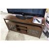 Image 1 : BROWN WOOD 2 DOOR TELEVISION STAND