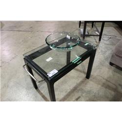 MODERN ESPRESSO & GLASS BATHROOM VANITY SET