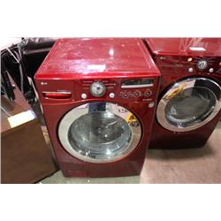 RED LG FRONT LOAD TRUE BALANCE WASHER