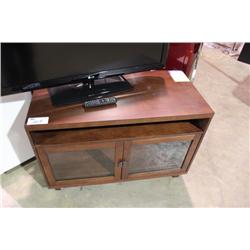 BROWN 2 DOOR WOOD TELEVISION STAND