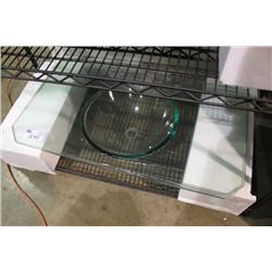 CLEAR GLASS SINK COUNTER TOP