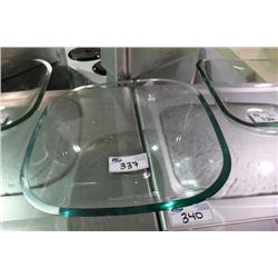 SQUARE CLEAR GLASS ABOVE  COUNTER BOWL SINK