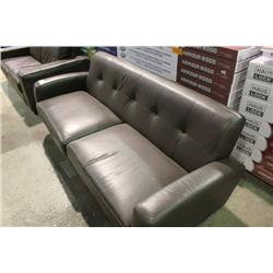 BROWN MODERN 2 SEAT SOFA