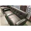 Image 1 : BROWN MODERN 2 SEAT SOFA