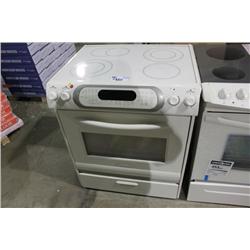 WHITE KITCHENAID INSET GLASS TOP STOVE