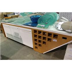 CHERRY & WHITE MOBILE KITCHEN ISLAND