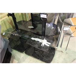 GLASS & METAL TELEVISION STAND
