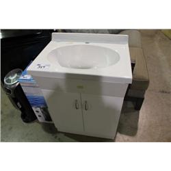 BITO 2 DOOR WHITE ON WHITE BATHROOM VANITY SET