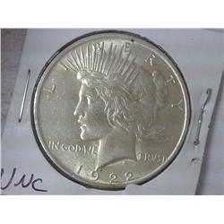1922 PEACE SILVER DOLLAR (UNC)