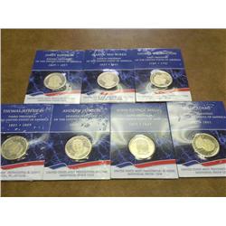 7 PROOF PRESIDENTIAL DOLLARS