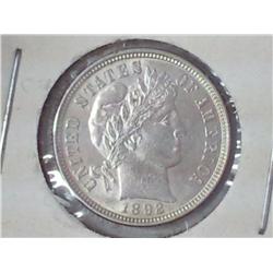 1892 BARBER DIME (UNC)