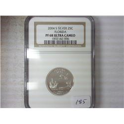 2004-S SILVER FL. QUARTER NGC PF68 ULTRA CAMEO