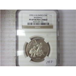 1995-S OLYMPICS "BASEBALL" HALF DOLLAR NGC PF69