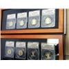 Image 1 : ANACS 8 COIN 1ST RELEASE SET IN NICE WOOD BOXES