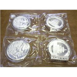 4-2005 CHINA 10 YUAN SILVER PANDA COINS (UNC)