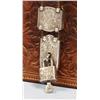 Image 2 : Exquisite Murray Studios Floral Carved Leather Briefcase
