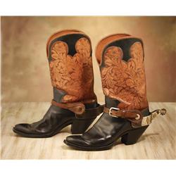 Frank Bradney Spurs on Custom Boots