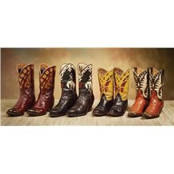 Four (4) Pairs of Cowboy Boots