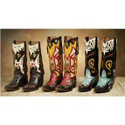 Three (3) Pair of Cowboy Boots