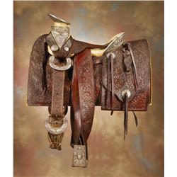 1900s Ornate Mexican Saddle